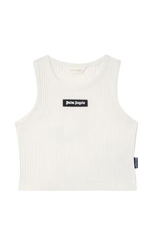 canotta in tessuto bianco PALM ANGELS KIDS | PGAG002S26JER002002